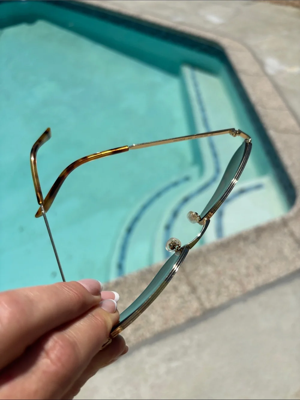 GUCCI GG1457S Eyewear Gold Frame Sunglasses with Brown Prescription Lenses